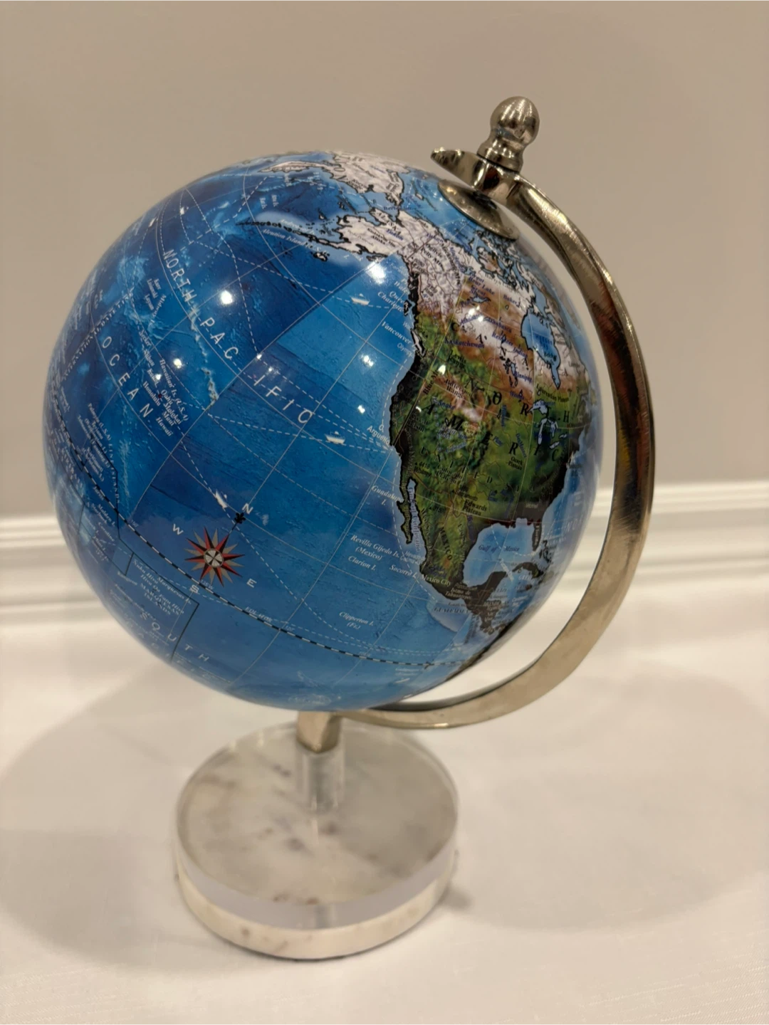 Decorative Globe on Marble Base - photo 2