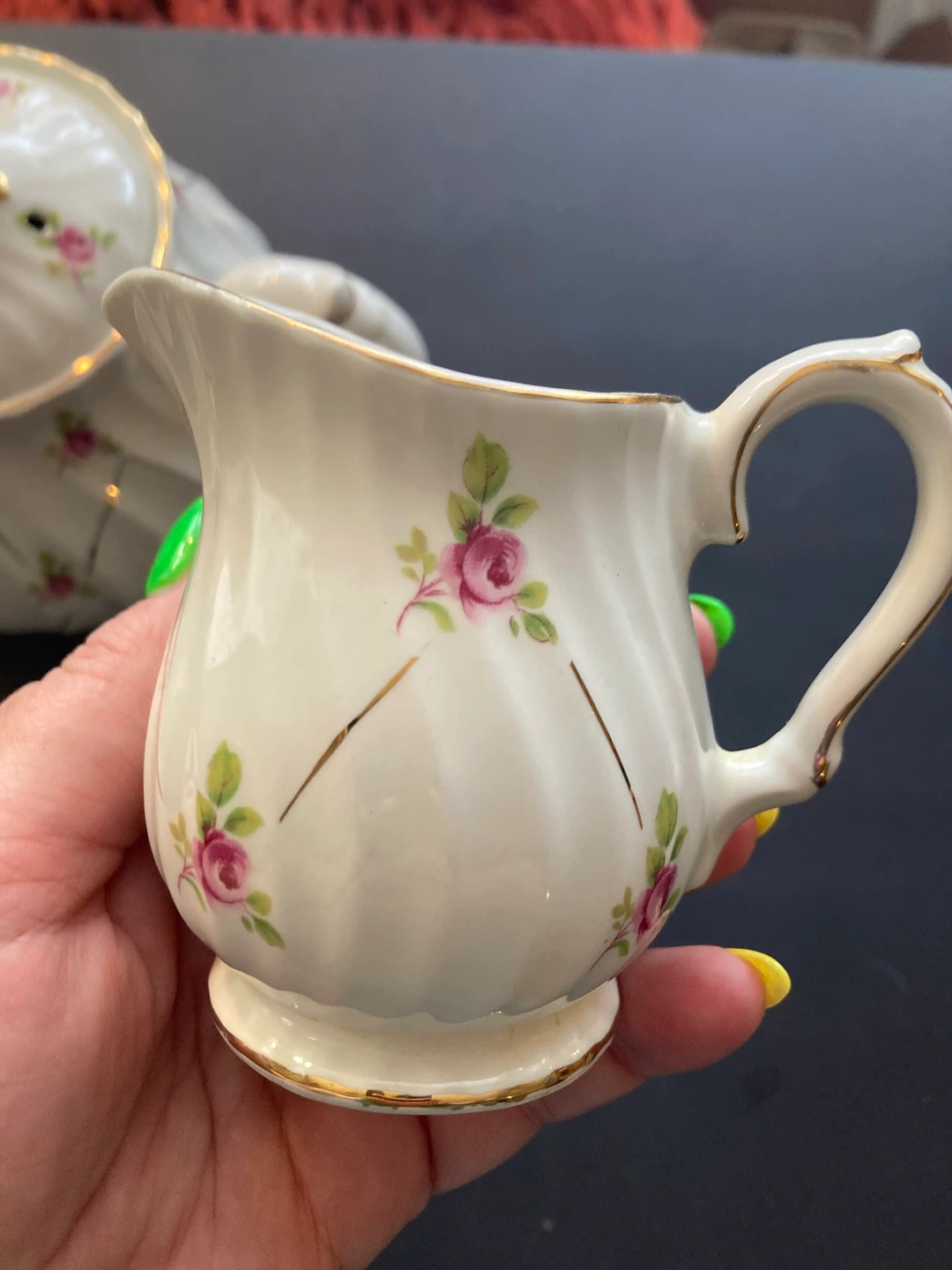 Sadler Tea Set teapot cream and sugar - photo 3