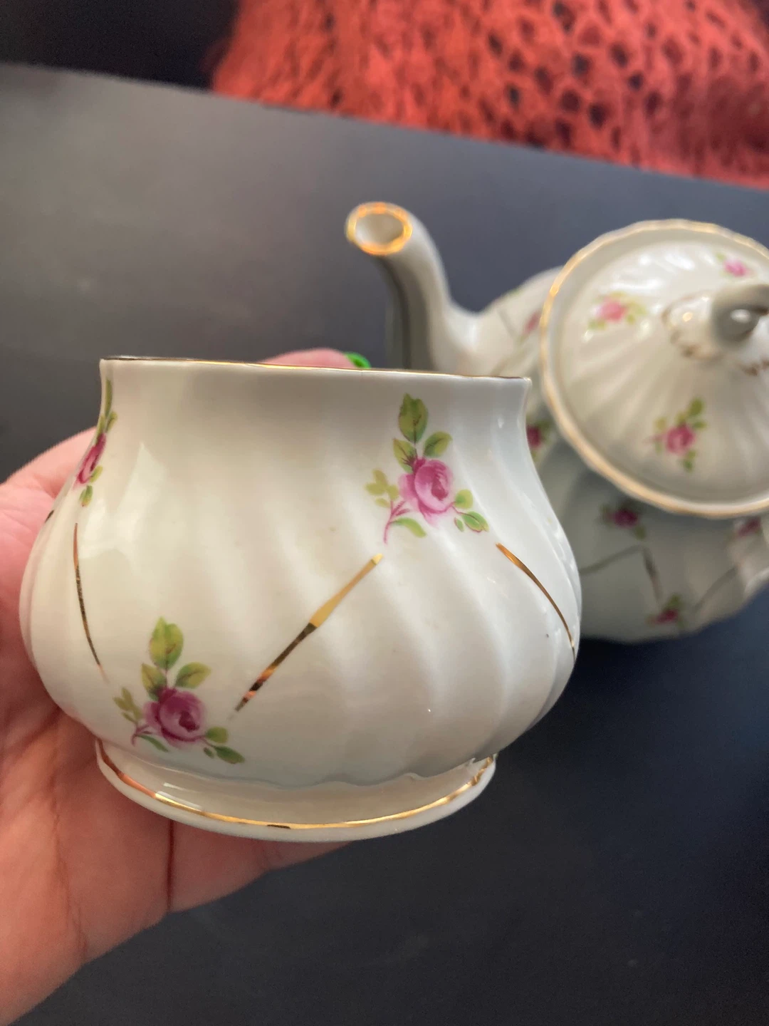 Sadler Tea Set teapot cream and sugar - photo 4