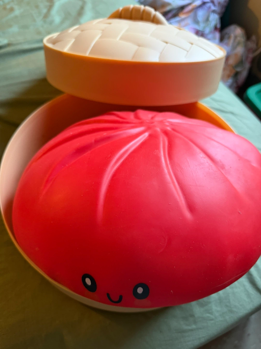 Red Bao Bun Squishy Toy giant dumpling