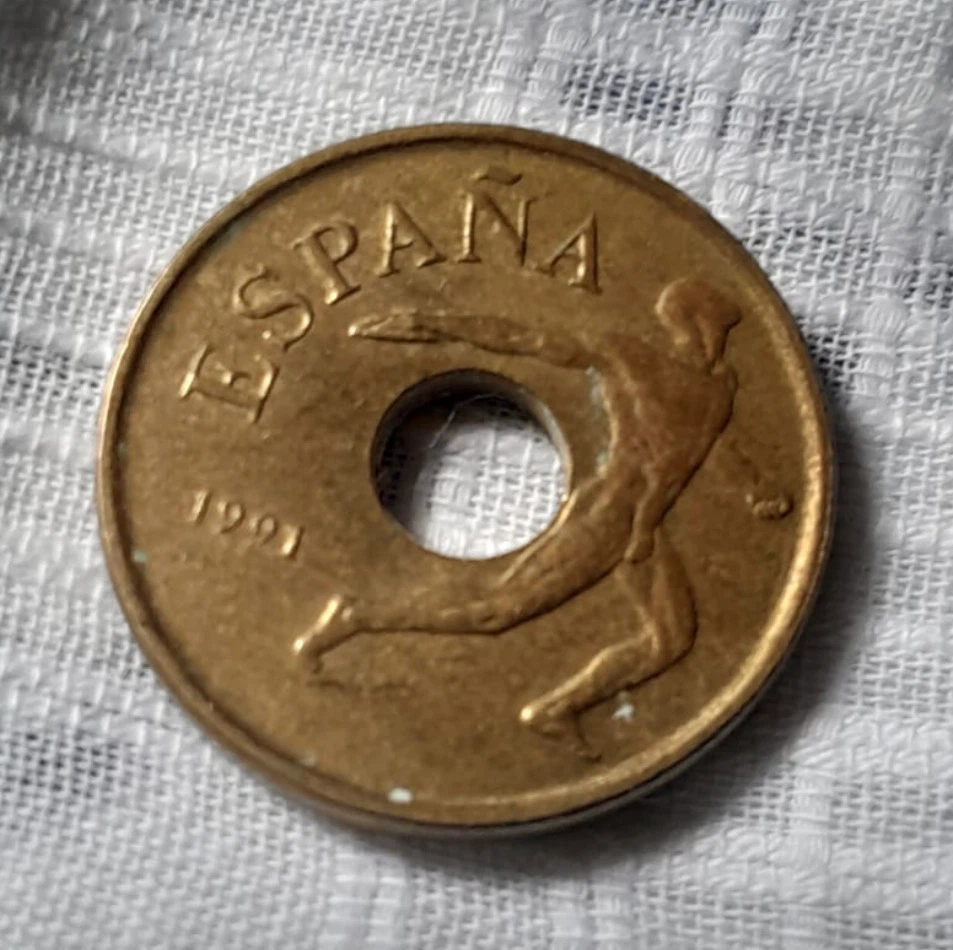 1991 Spain 25 Pesetas Barcelona Olympics Coin