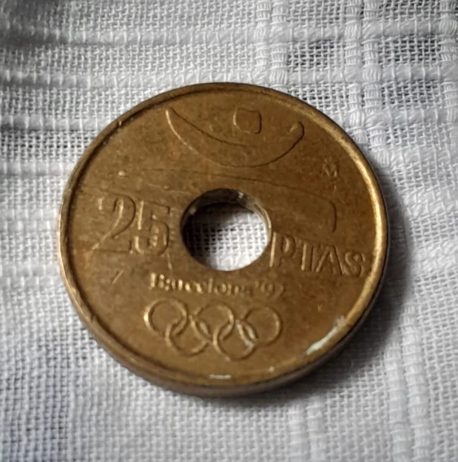 1991 Spain 25 Pesetas Barcelona Olympics Coin - photo 2
