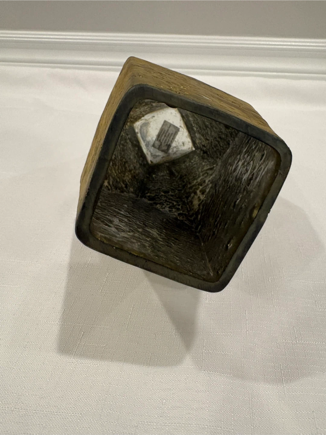 Gold Textured Geometric Glass Vase - photo 5