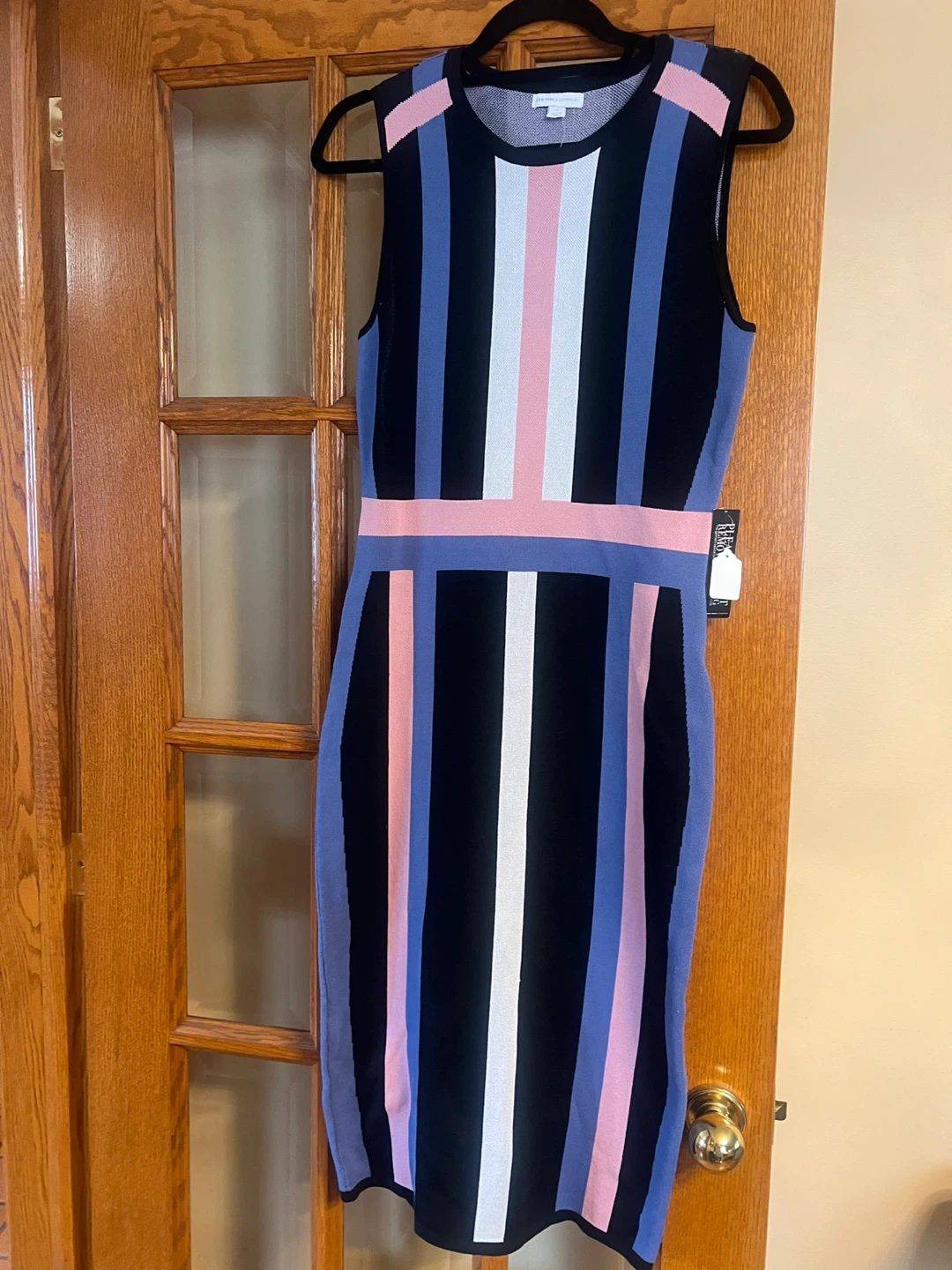 New York & Company Striped Sweater Dress Size M