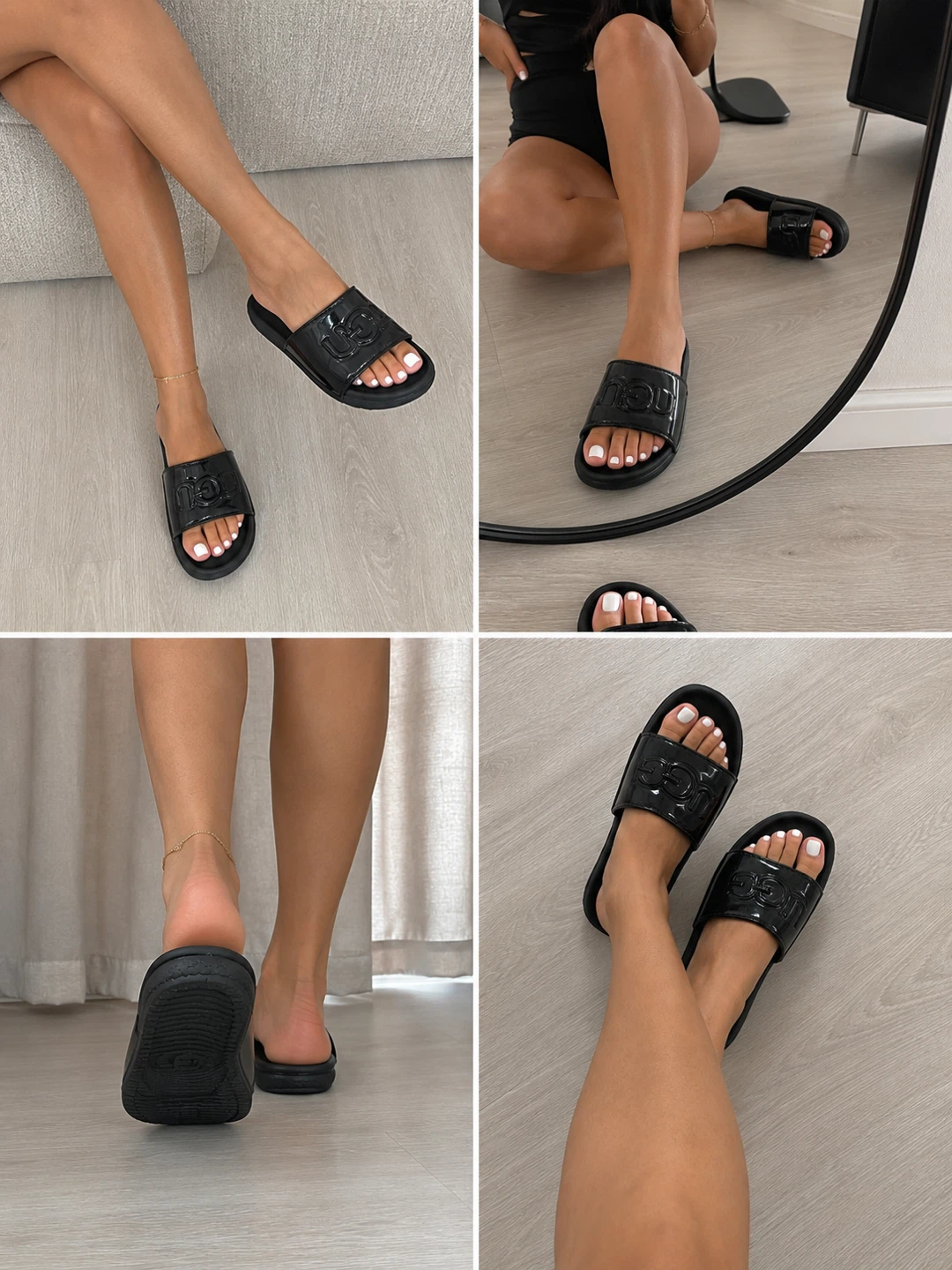 Black UGG Slides Sandals - Black - photo 2