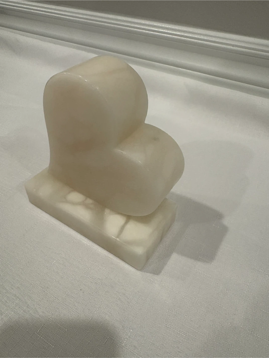 White Heart Stone Sculpture - photo 2