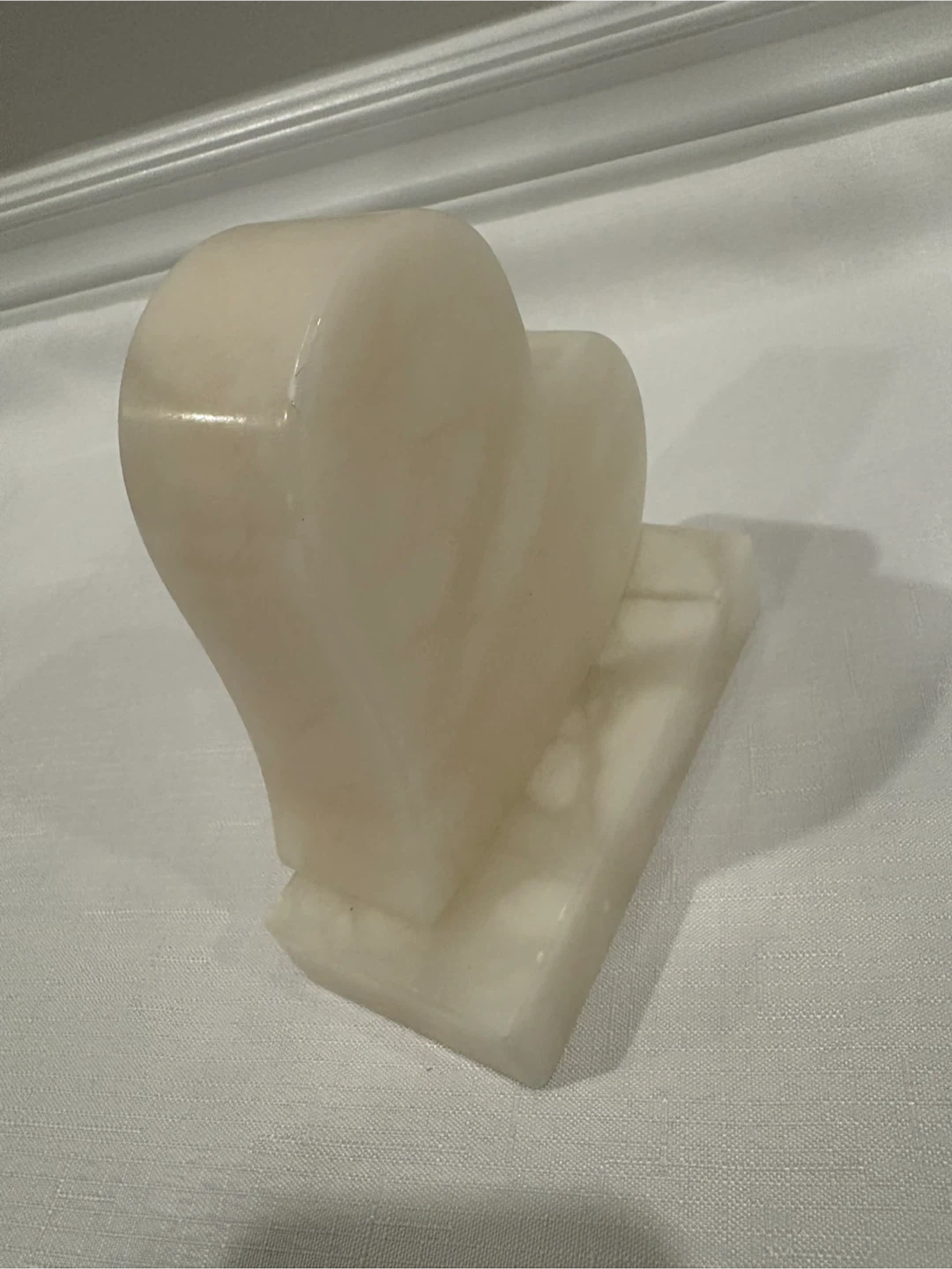 White Heart Stone Sculpture - photo 3