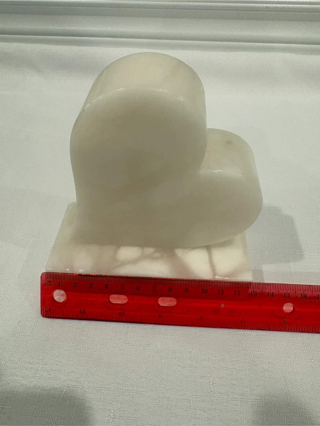 White Heart Stone Sculpture - photo 5