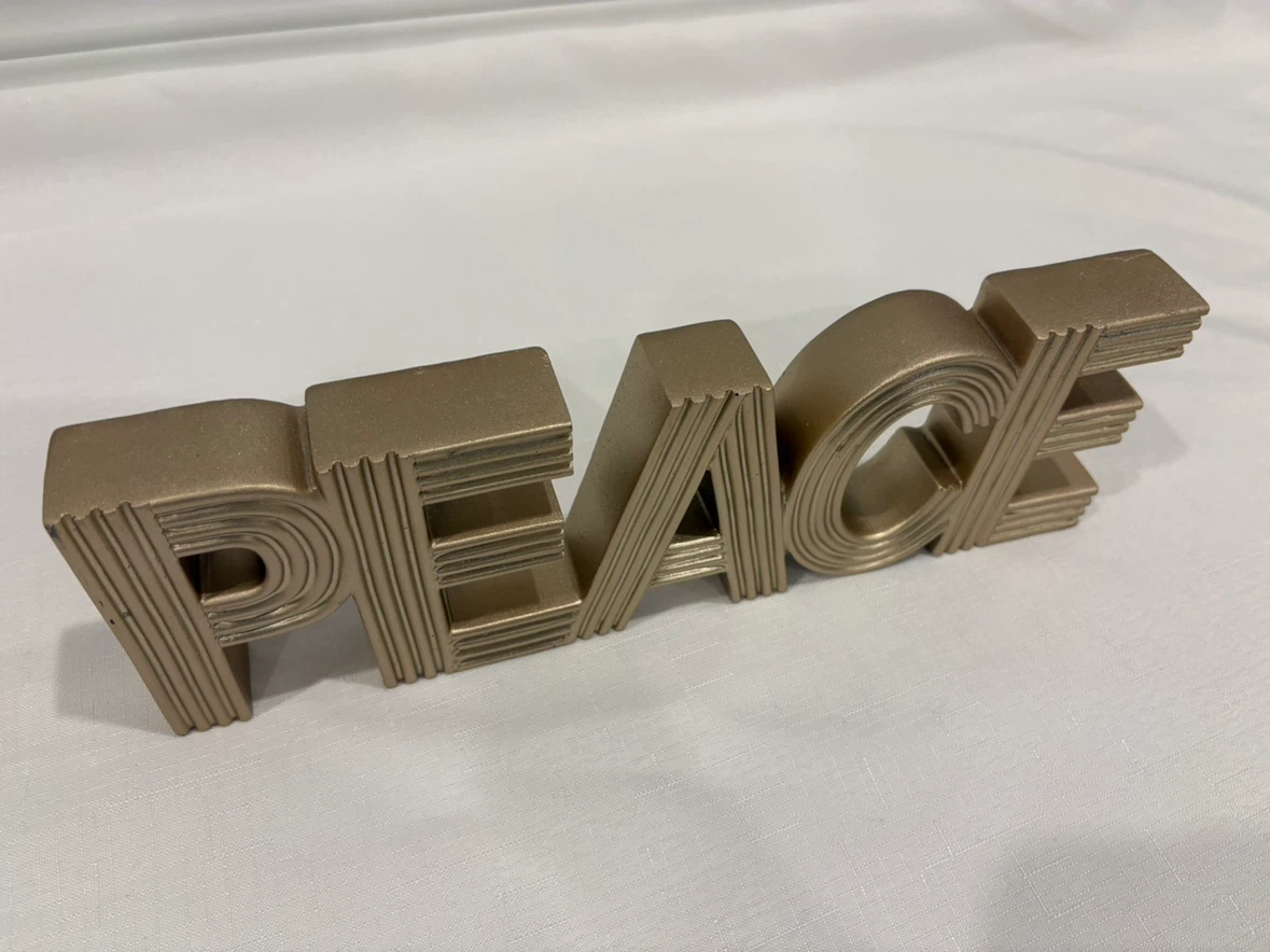 Gold PEACE Decorative Word Sign