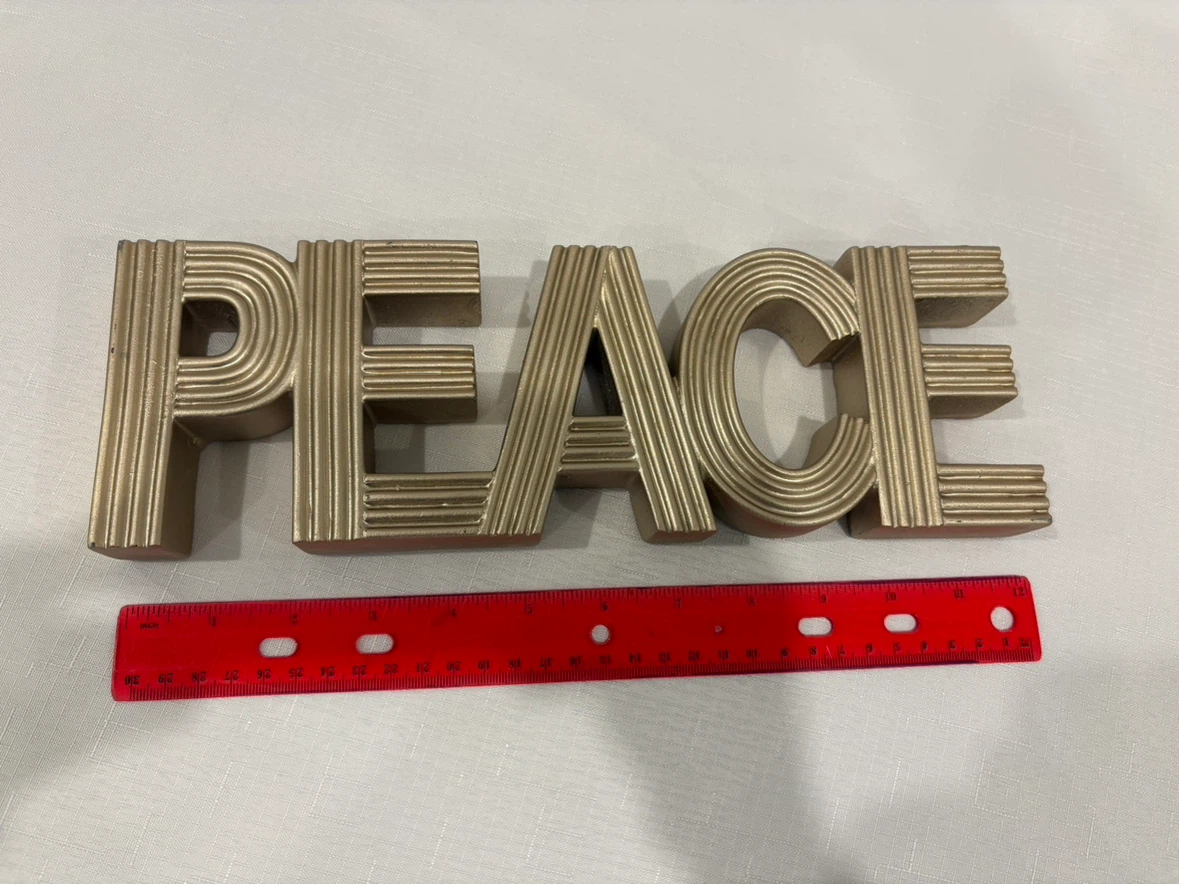 Gold PEACE Decorative Word Sign - photo 4
