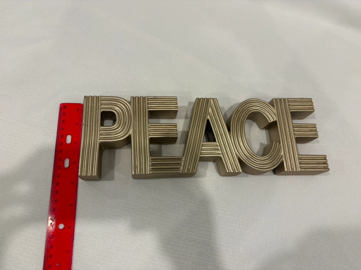 Gold PEACE Decorative Word Sign - photo 5