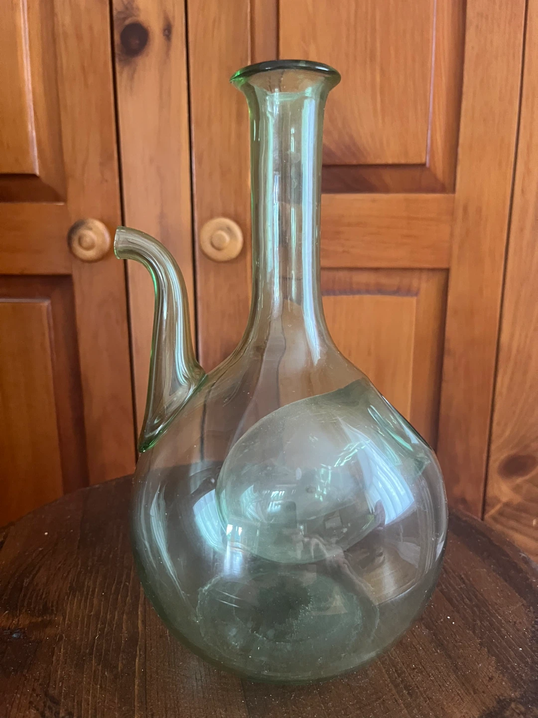Vintage 1950s Hand Blown Italian Double Chamber Vase
