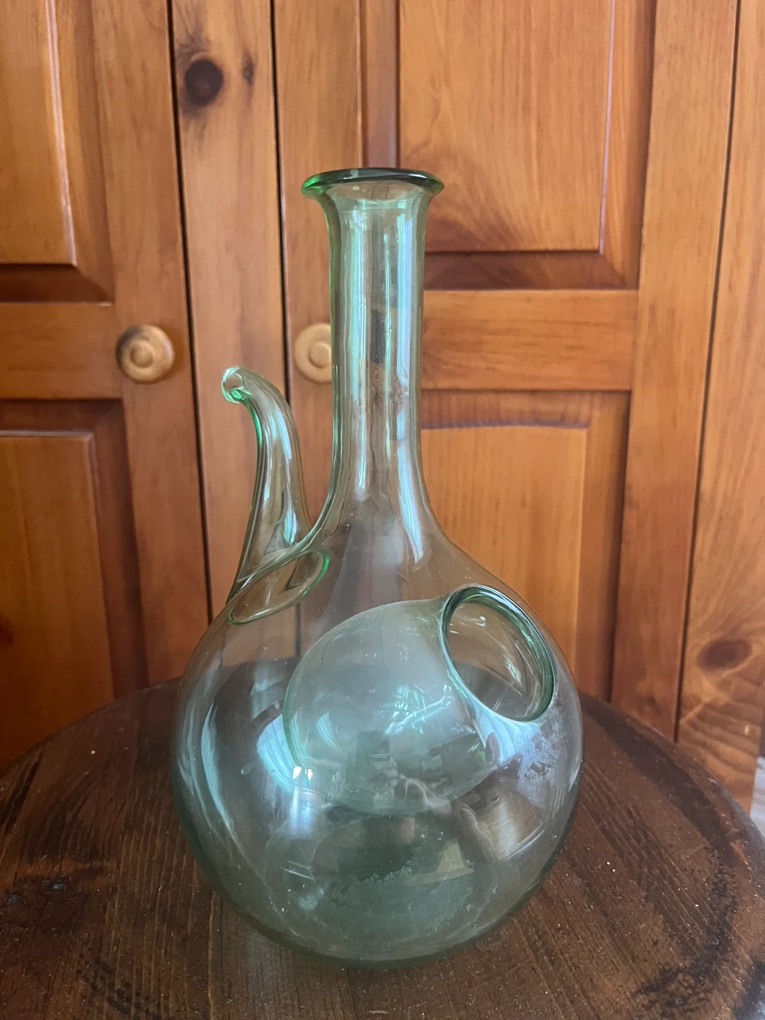 Vintage 1950s Hand Blown Italian Double Chamber Vase - photo 2