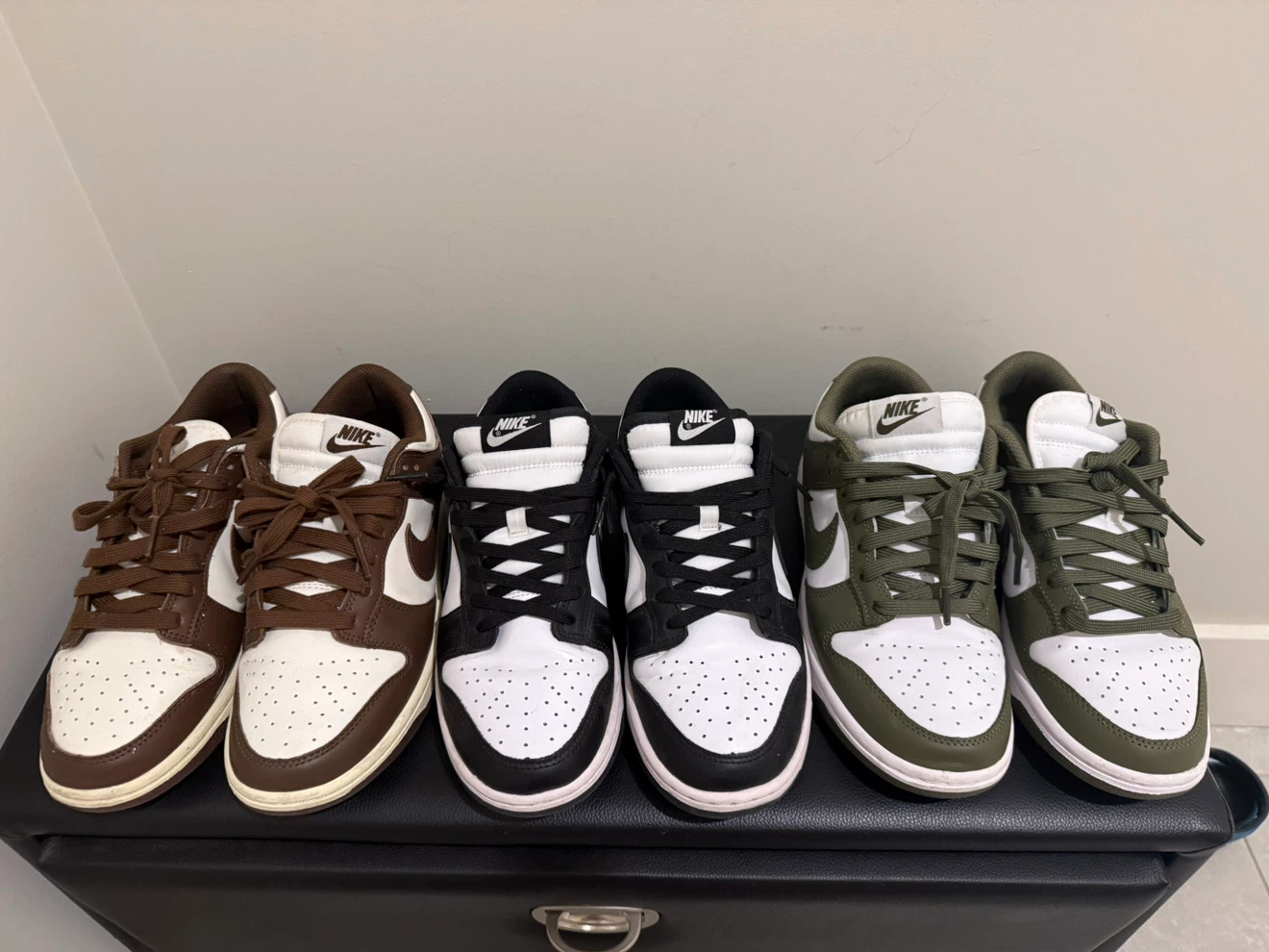 Nike Dunk Low Sneakers - Brown, Black, Olive