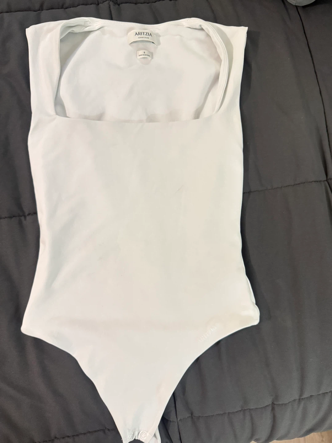 Aritzia Contour White Square Neck Bodysuit Size S