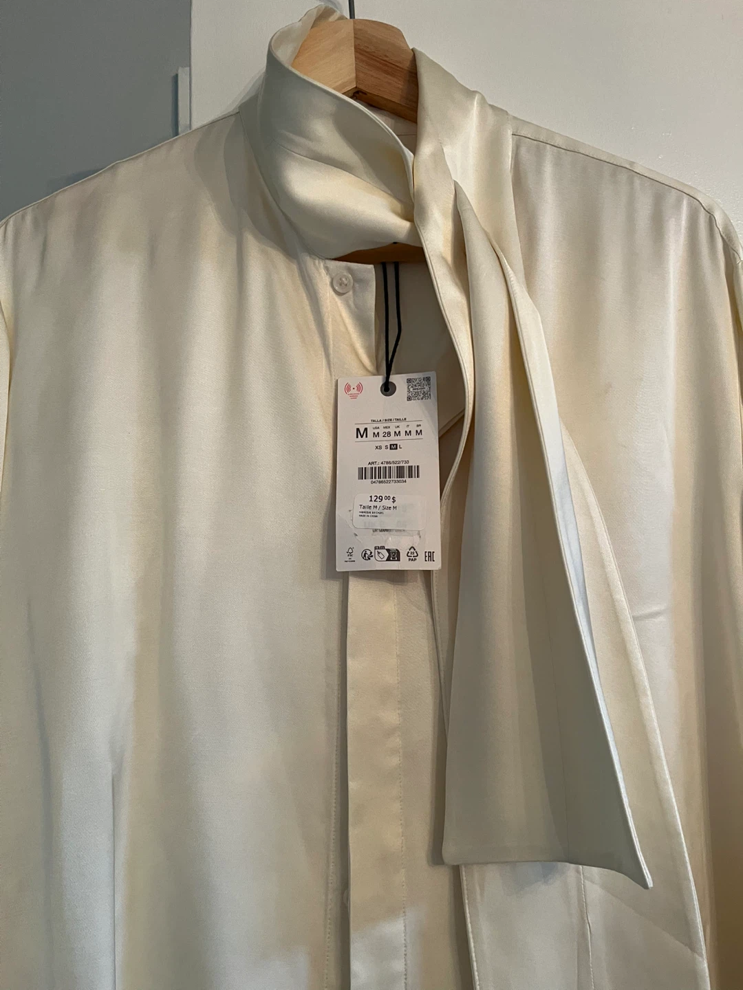 Zara Button Down Blouse With Lace Camisole - photo 5