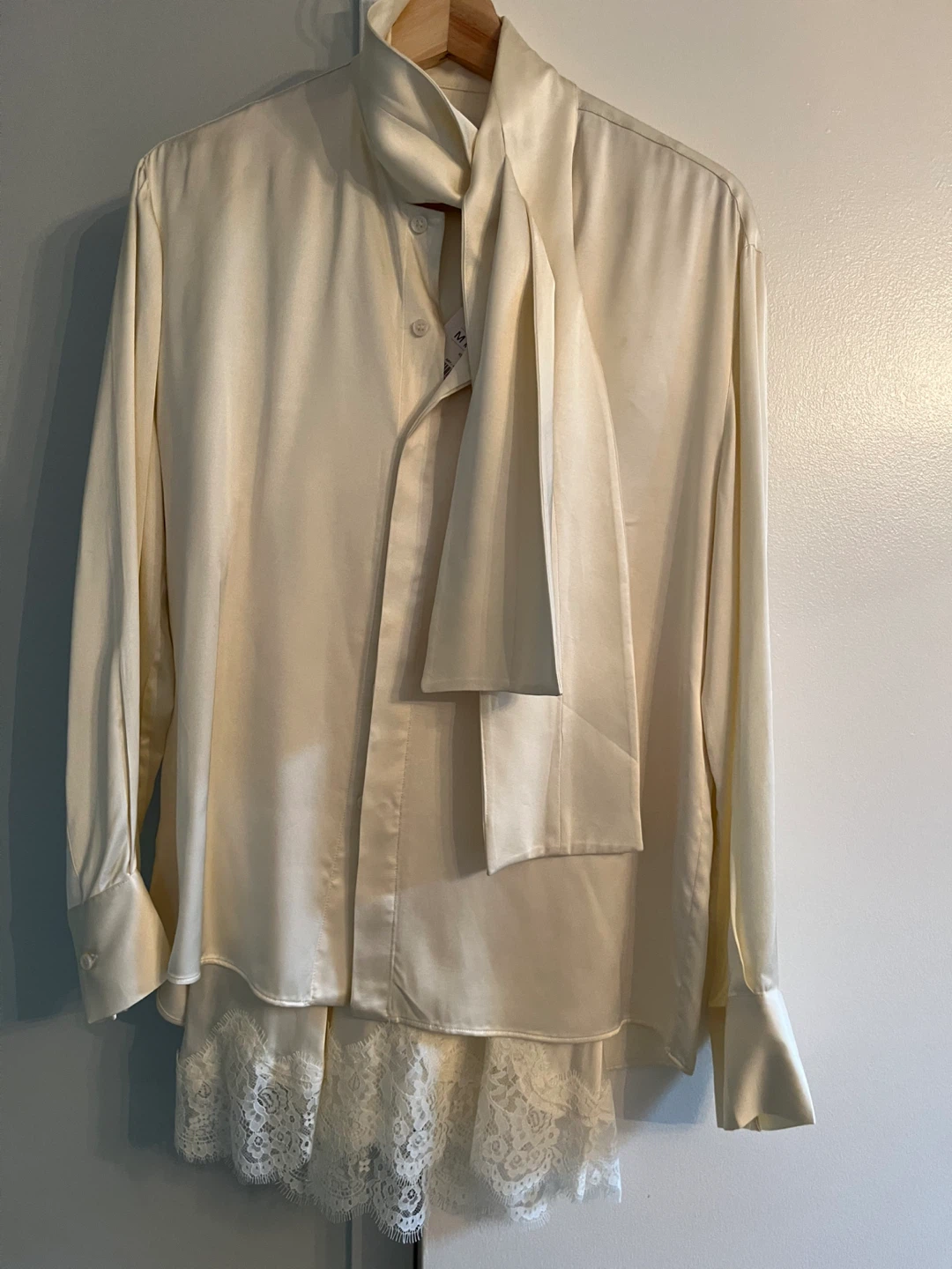 Zara Button Down Blouse With Lace Camisole - photo 4