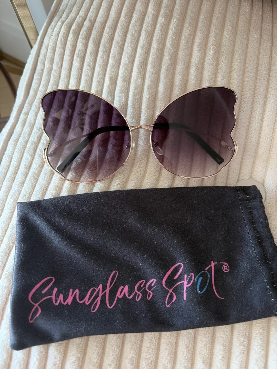 Sunglass Spot Butterfly Oversized Sunglasses