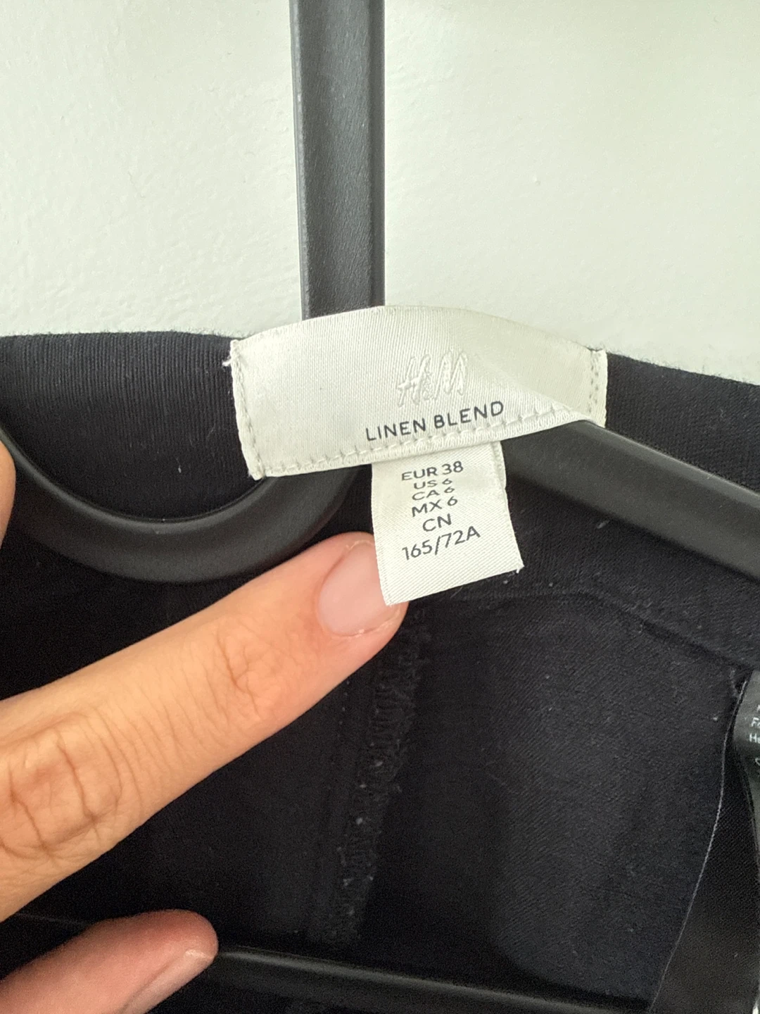 H&M Linen Blend Black Wide Leg Pants - photo 2