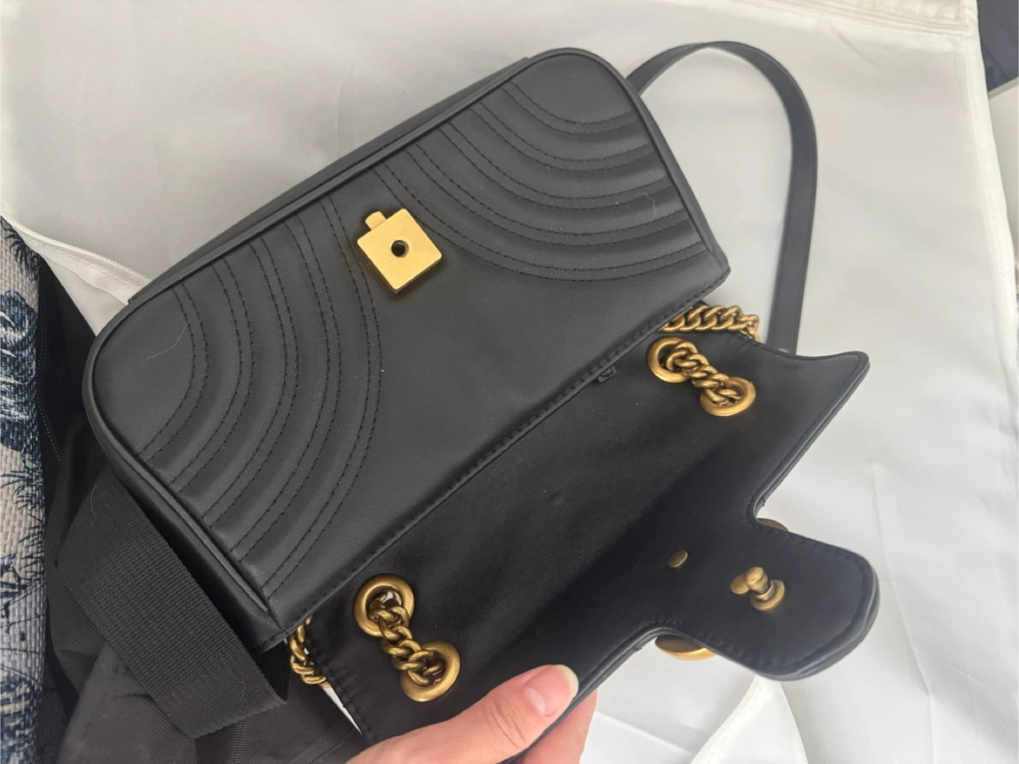 Gucci Black Leather Marmont Shoulder Bag - photo 3