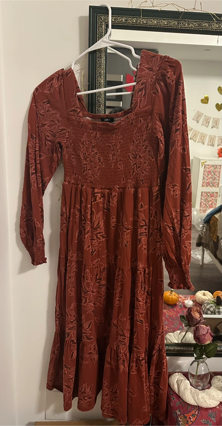 Mexx long-sleeve tiered floral dress