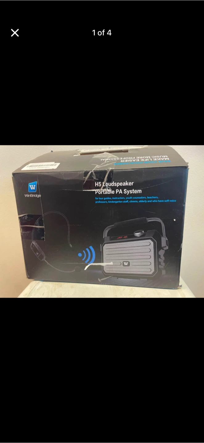 WinBridge H5 Portable PA System with Wireless Microphone