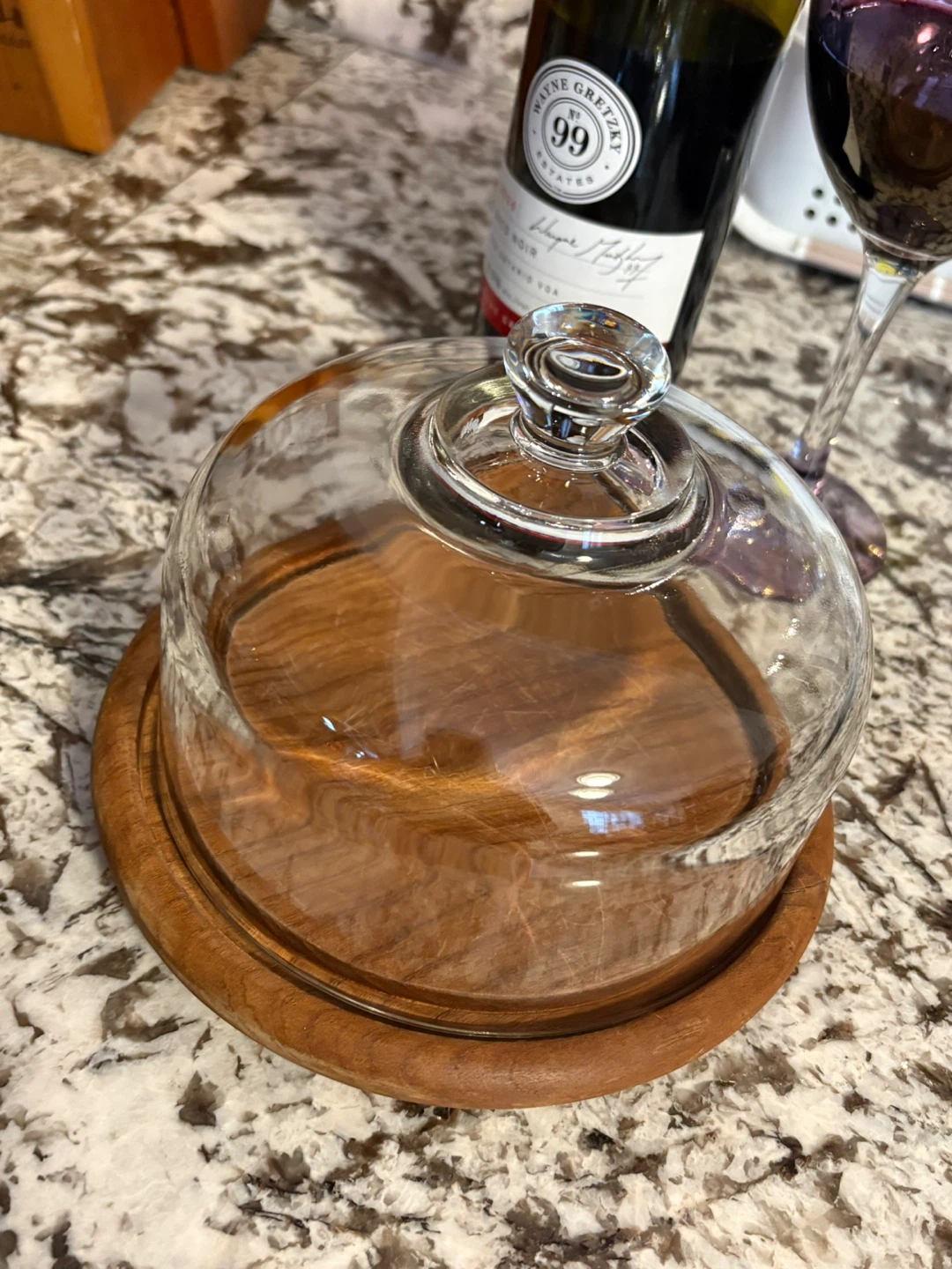 Goodwood Genuine Teak Wood & Glass Cheese Dome - photo 2