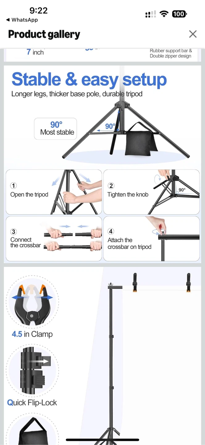 Adjustable Photography Backdrop birthday party’s Stand Kit - photo 3
