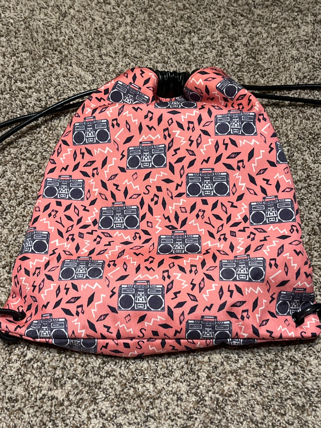 Saint Laurent Paris Drawstring Bag - Pink Boombox Print - photo 2