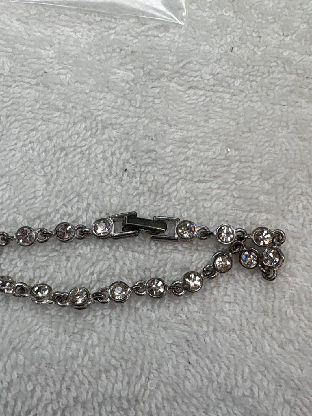 Rhinestone Tennis Bracelet and Brooch Set - photo 4