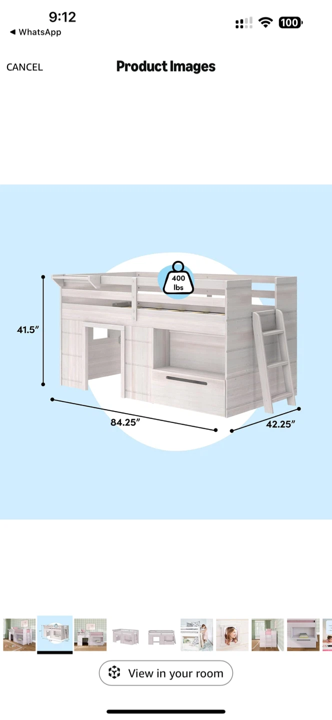 Moveoutsale: Kids Loft Bed with Stairs and Storage