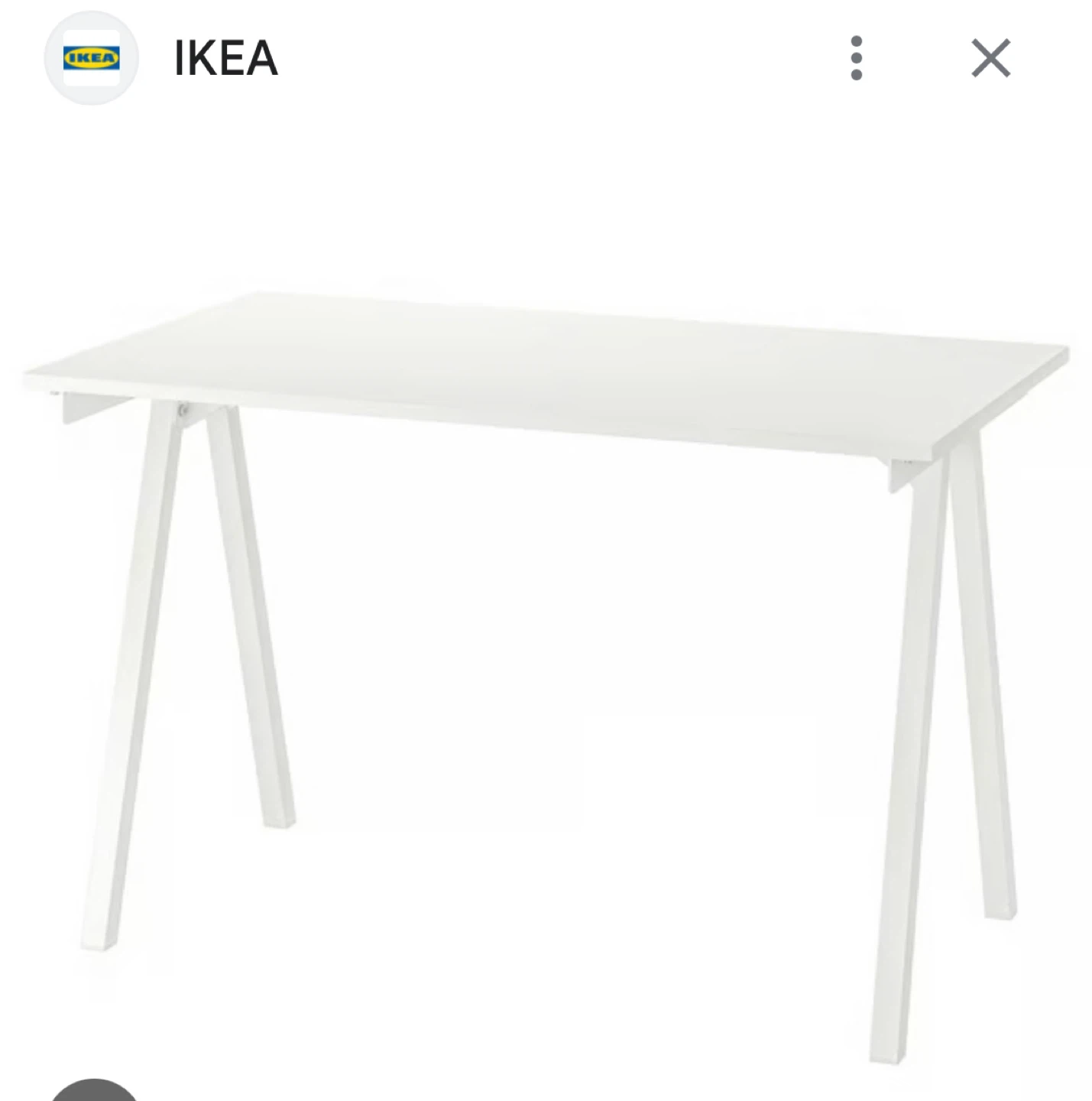 IKEA TROTTEN Desk, White, 160x80 cm