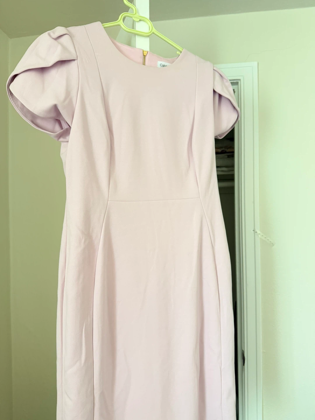 Calvin Klein lavender Puff Sleeve Dress