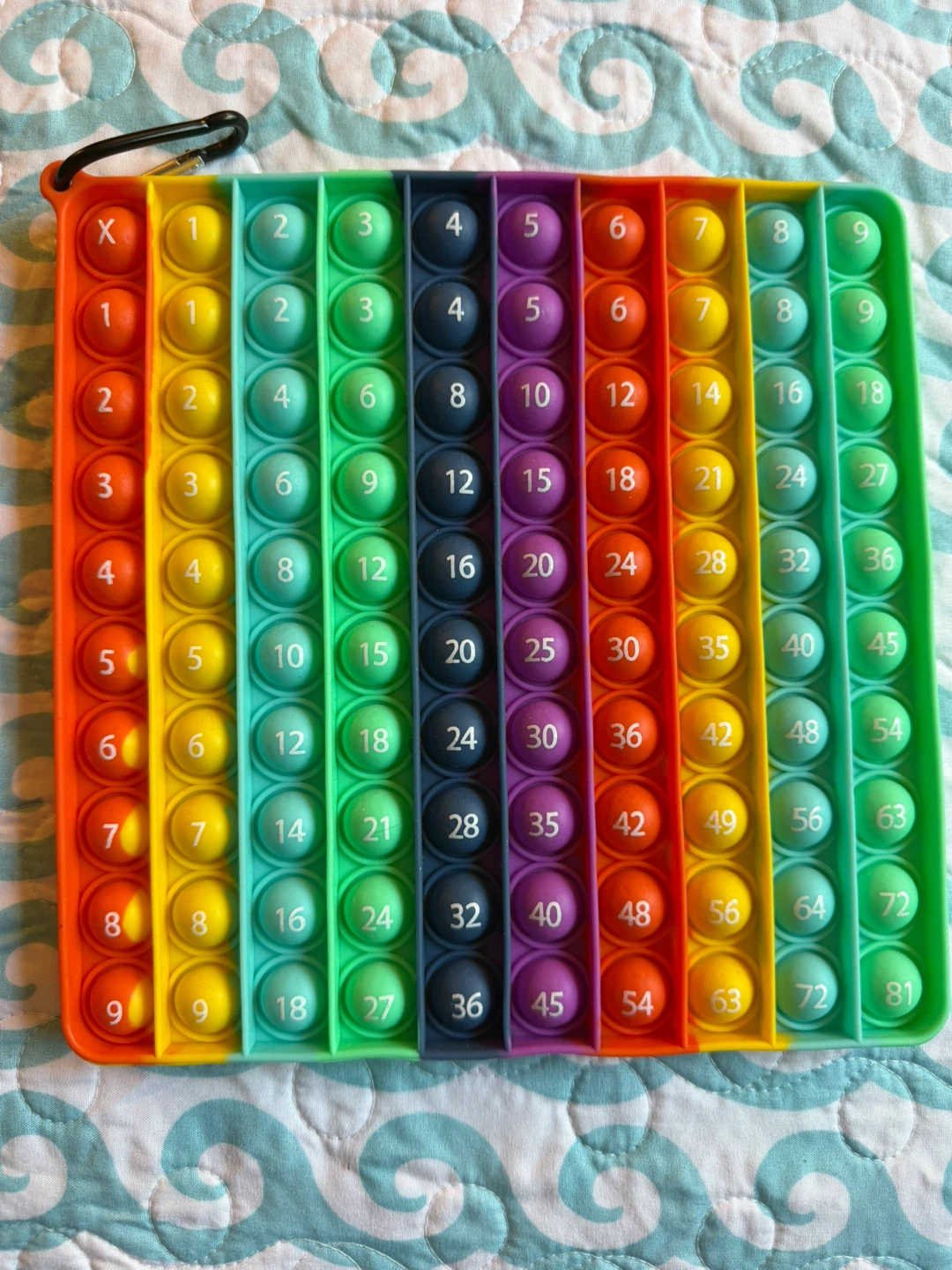 Multiplication Pop-It Fidget Toy - photo 2