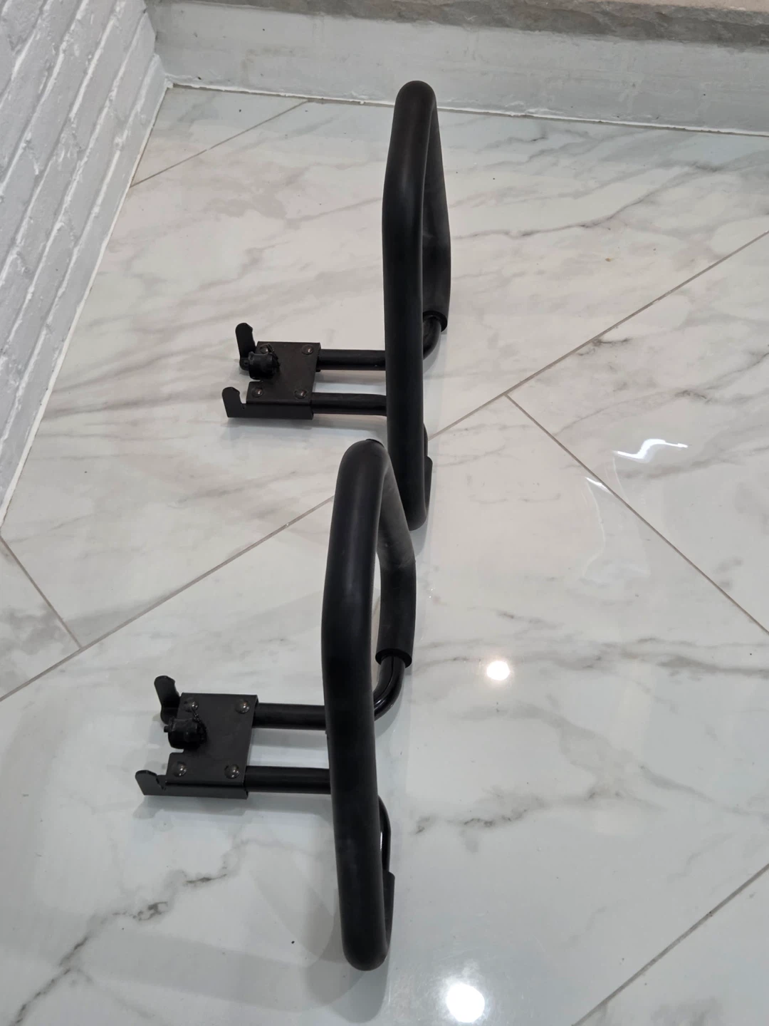 Pair of Black fitness reality multi grip dip bar attachments - photo 2