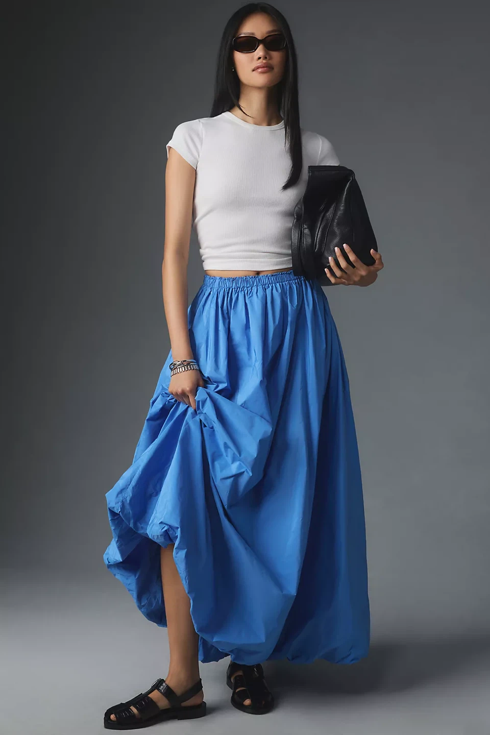 Anthropologie Blue Maxi Skirt size M