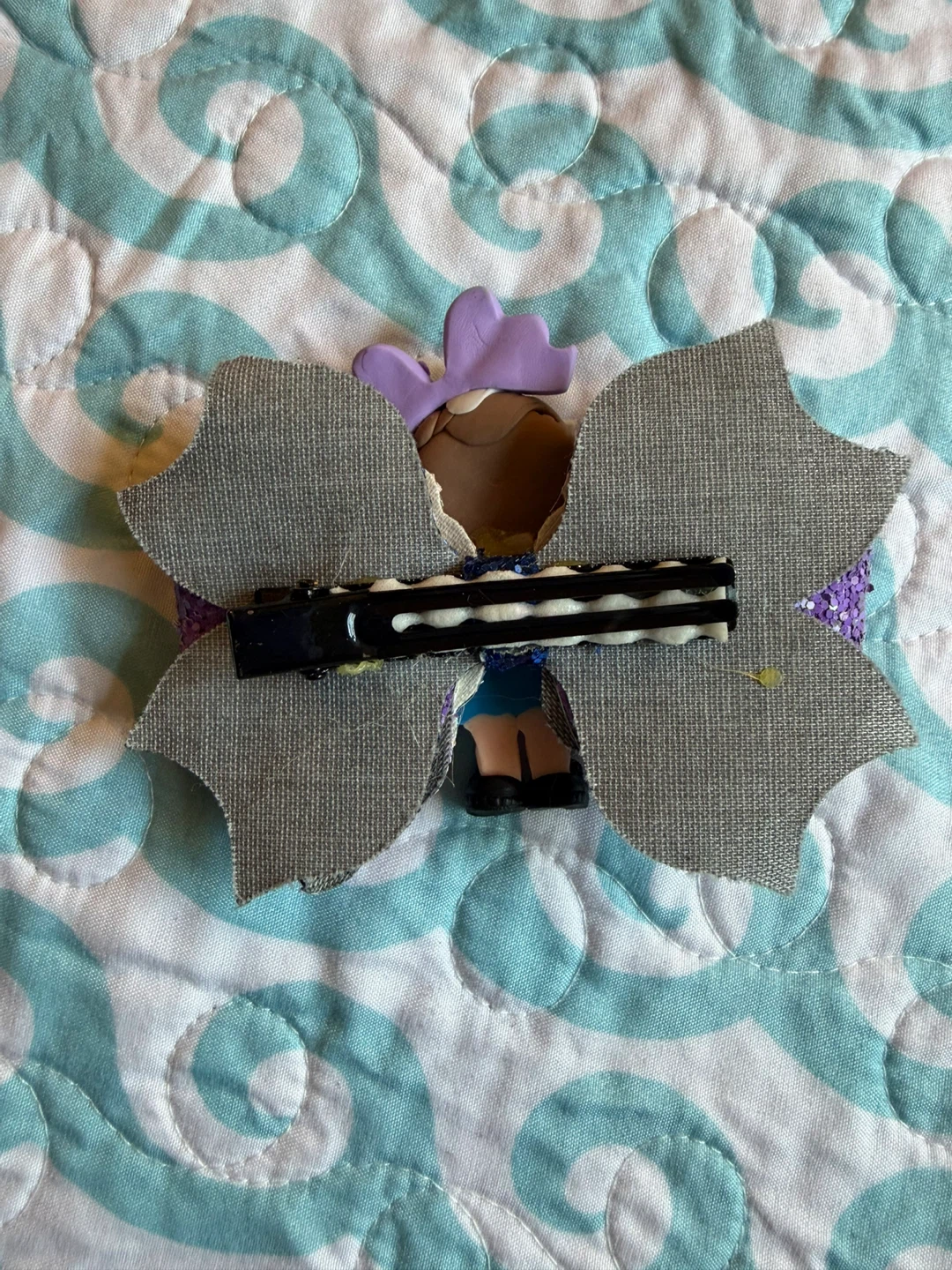 Handmade Girl Bow Hair Clip - photo 2
