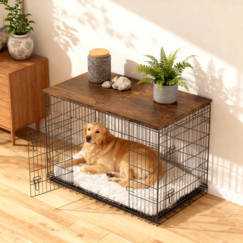 Piskyet Dog Crate Topper Wood Countertop Cage - photo 2