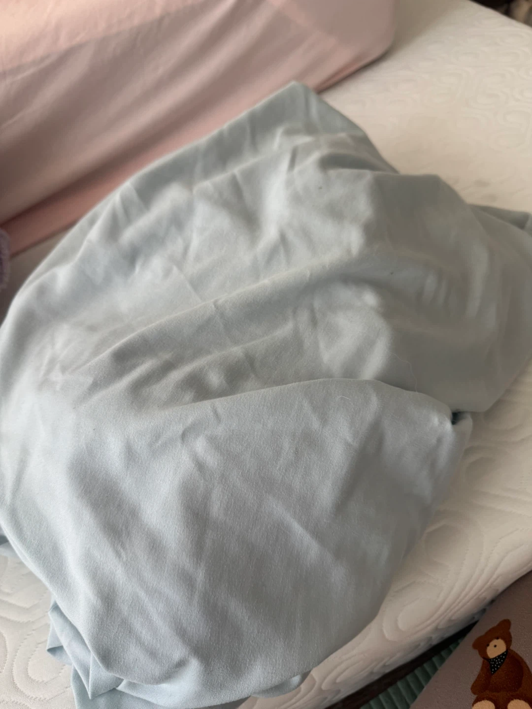 Light Blue Fitted Sheet [Queen size]