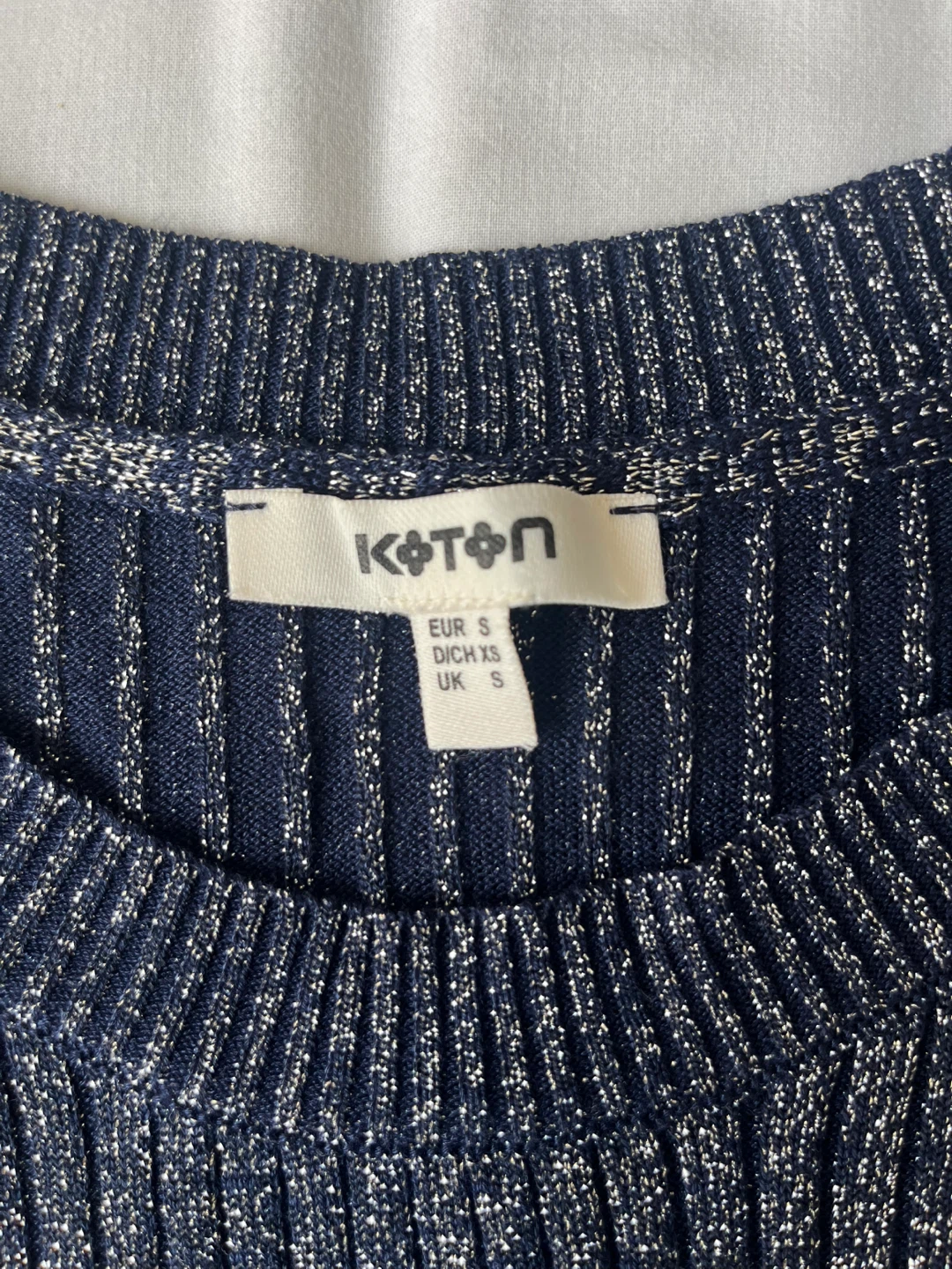 Koton Navy Ribbed Sparkle Sweater - photo 2
