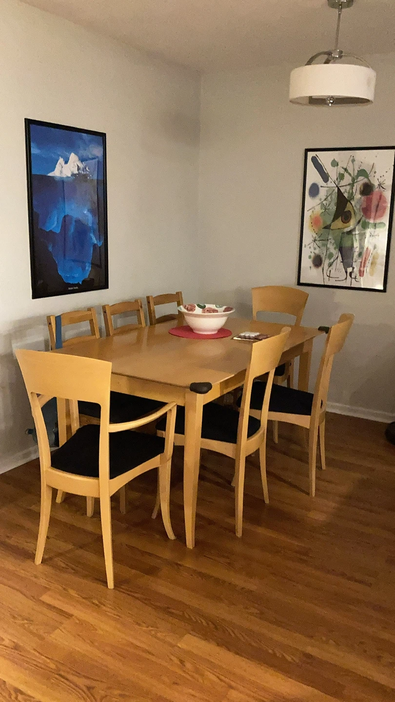 Wooden Dining Table and Chairs Set