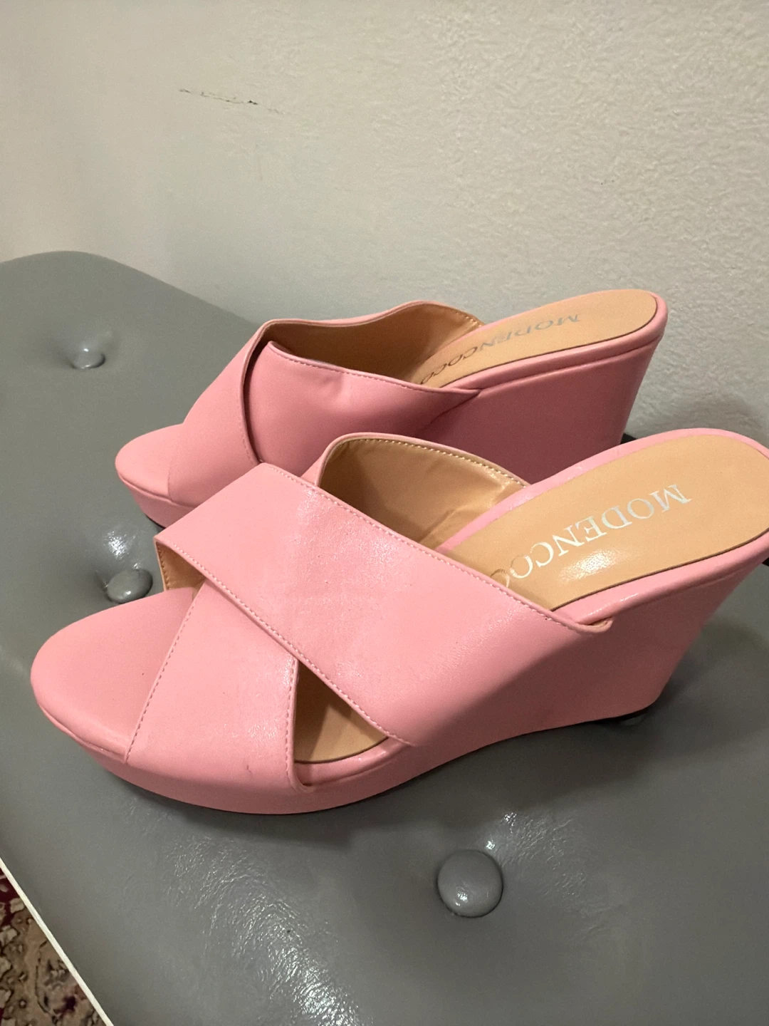 MODENCOCO Pink Wedge Sandals - photo 2