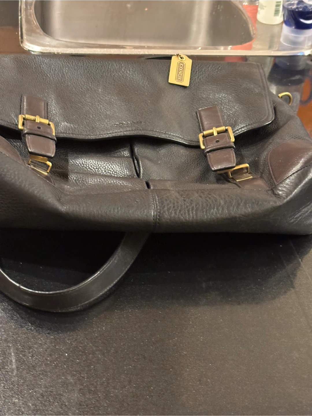 Coach Leather Messenger Bag - photo 2