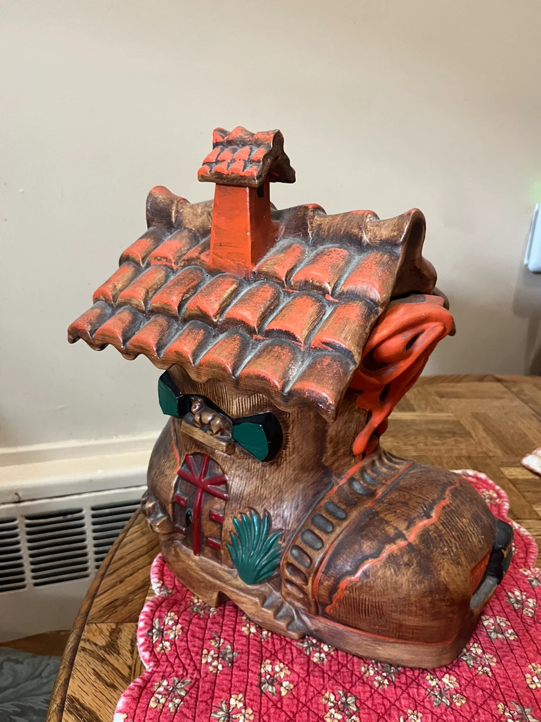 Vintage Ceramic "Old Woman Who Lived in a Shoe" Cookie Jar