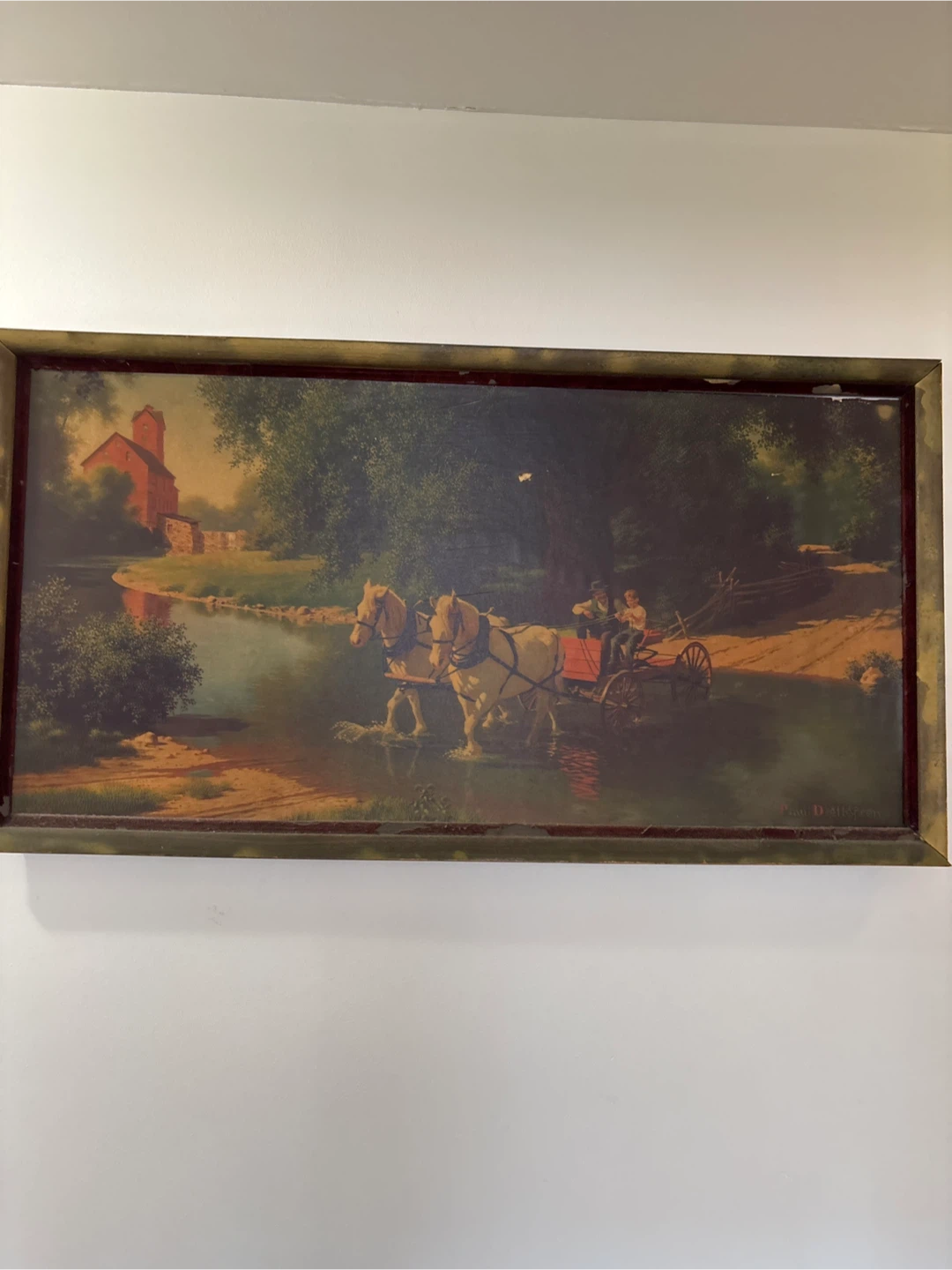 Vintage Horse and Carriage Painting