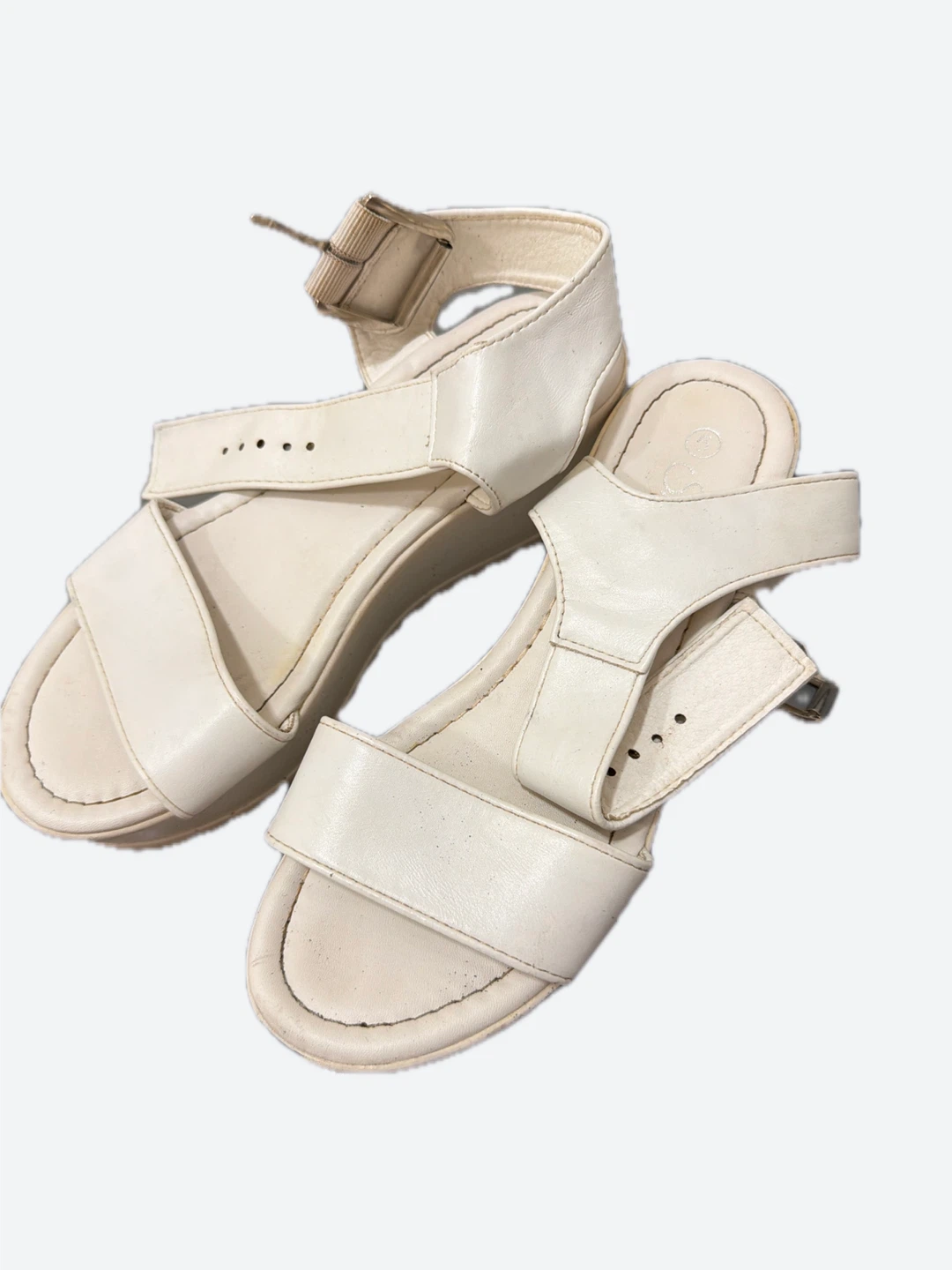 White Platform Wedge Sandals