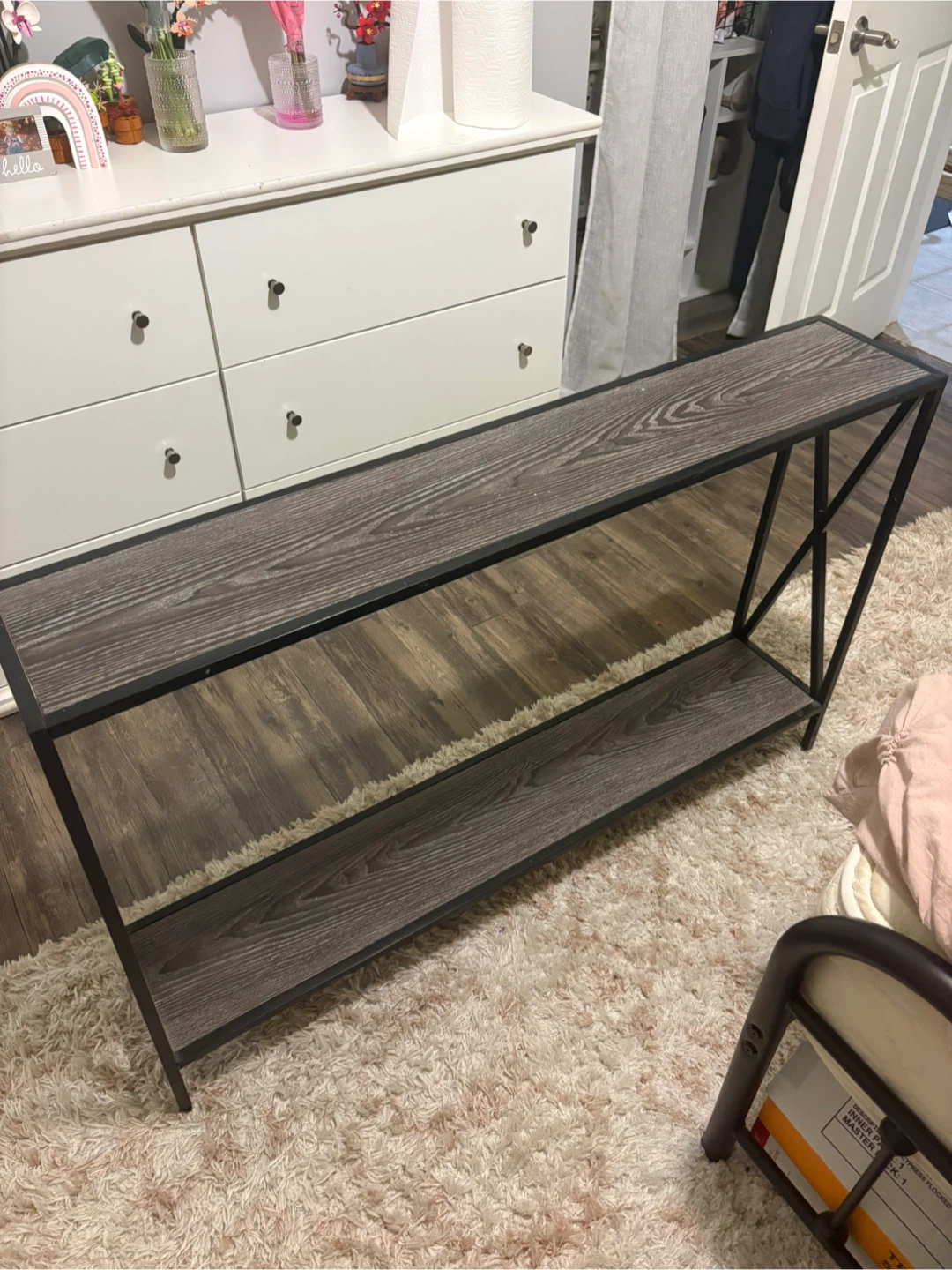 Console Table with Two Shelves