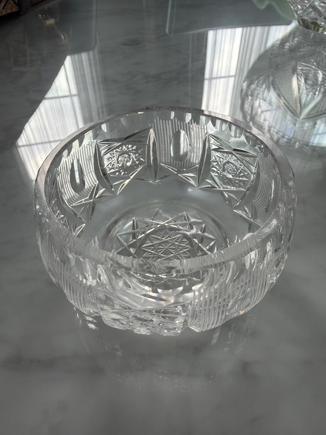 Crystal Cut Glass Bowl