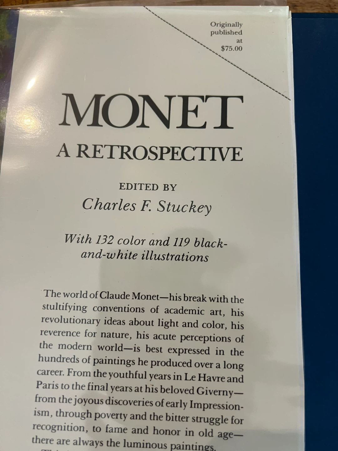 Monet: A Retrospective Hardcover Coffee Table Art Book (1985) - photo 4