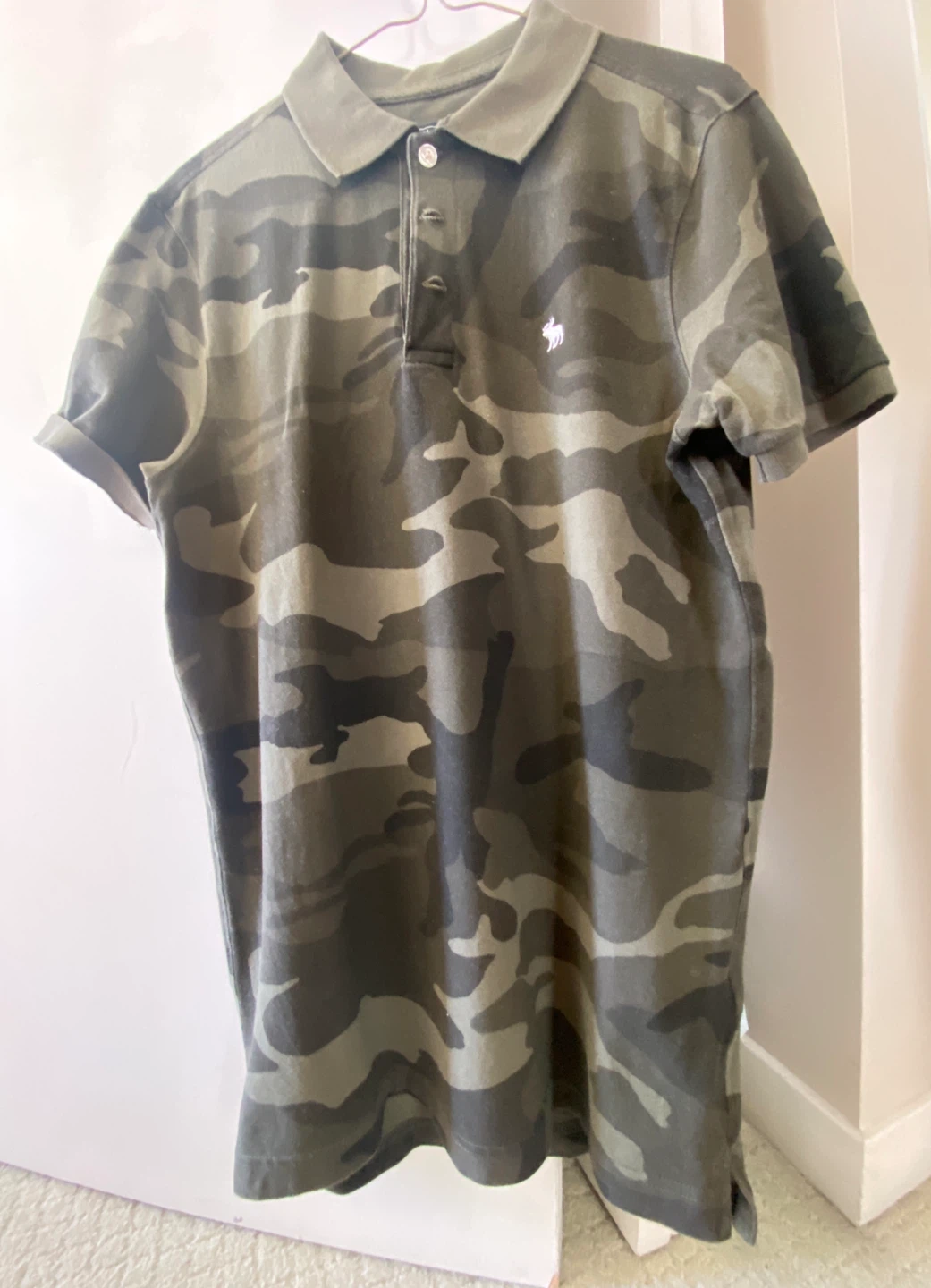 Abercrombie & Fitch Camo Polo Shirt - Medium